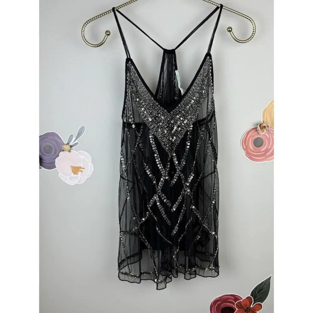 Kimchi Blue Sheer Embellished Tank - Size - Small - Picture 7 of 7